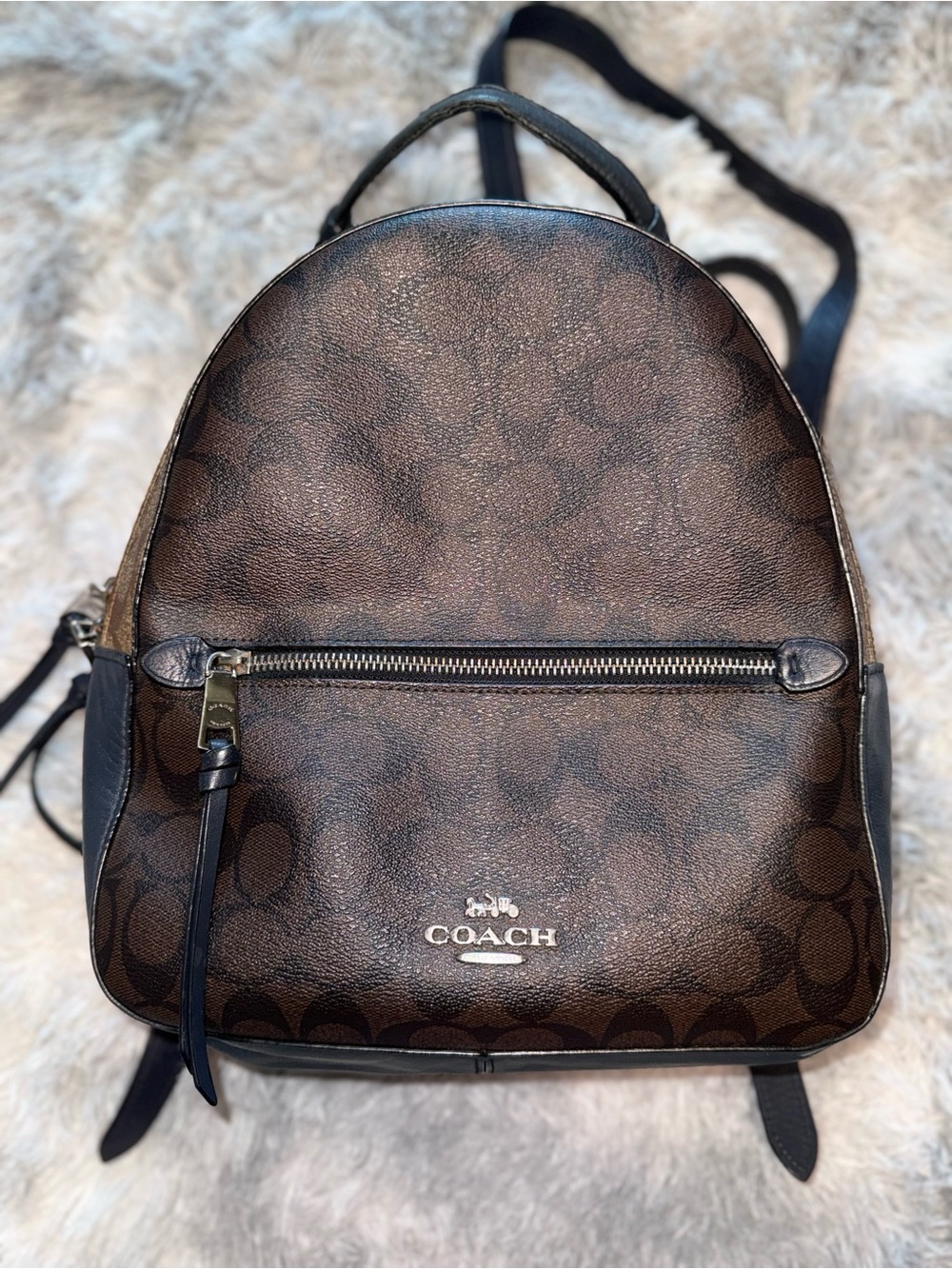 COACH Brown Signature Backpack